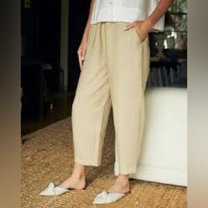 Quince Tan Ankle Pants